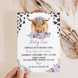 Invitación Santo Vaca, soy un Chica invitando a primer cumple