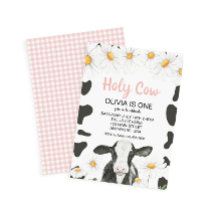 Santo Vaca Soy un Pink Gingham Daisy Birthday