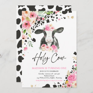 Invitación Santo Vaca Soy una fiesta de cumpleaños de una gra