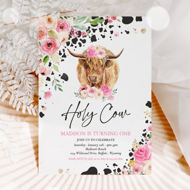 Invitación Santo Vaca Soy una fiesta de cumpleaños de una gra (Subido por el creador)