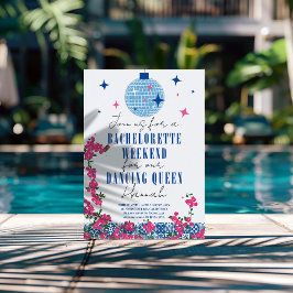 Invitación Santorini Bougainvillea Bachelorette