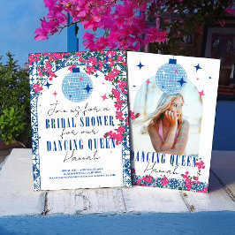 Invitación Santorini Ducha de novias Musical Bougainvillea