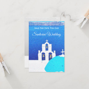 Invitación Santorini Save The Date Boda