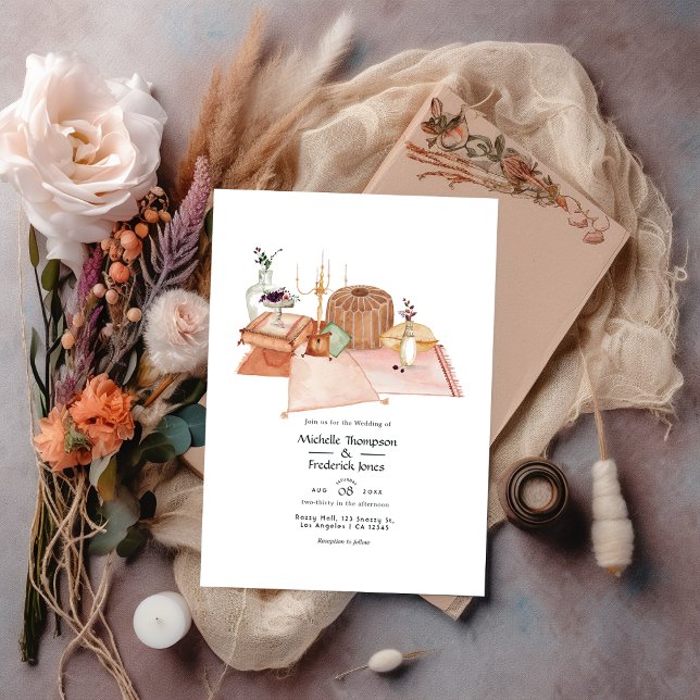 Invitación Santuario bohemio de boda Otoño Polvoriento (Subido por el creador)