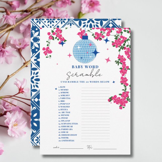 Invitación Santuario de la ducha de la palabra de bebé rosa S (Subido por el creador)