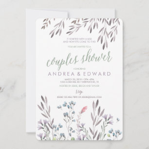 Invitación Sarah - Una ducha de Boda de flores silvestres