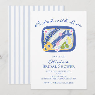 Invitación Sardinas Empacadas con Amor Despedida de Soltera
