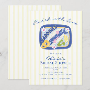 Invitación Sardinas Empacadas con Amor Despedida de Soltera