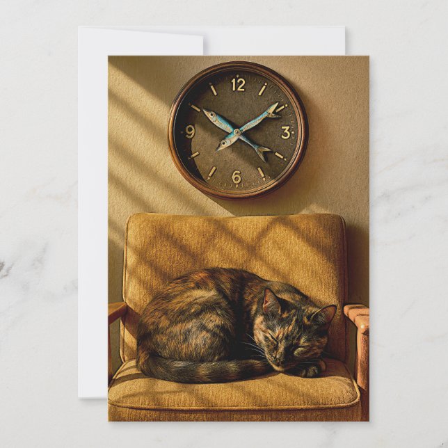 Invitación Sardine O’clock Dreamtime – Surreal Cat Art (Anverso)