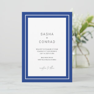 Invitación Sasha Sapphire Boda moderno