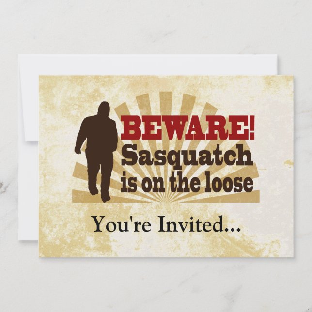 Invitación Sasquatch en la Loose (Anverso)