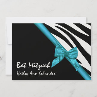 Invitación Satin and Stripes Bat Mitzvah