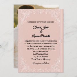 Invitación Satin Blush Photo Wedding Invitation