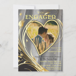 Invitación Satin & Gold Flor Splendor