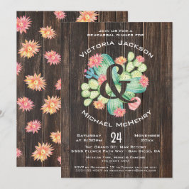Invitación Satisfacción de color acuático rústico