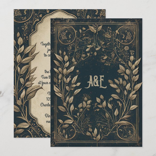 Invitación Sauce y oro sauce embrujado (Anverso / Reverso)