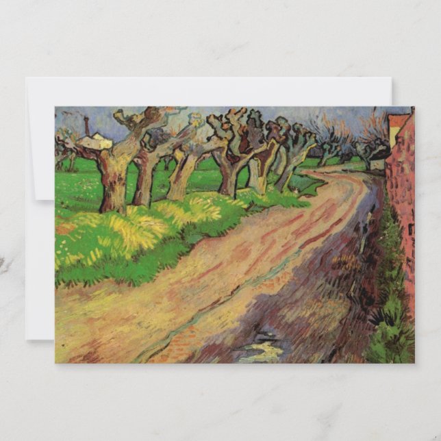 Invitación Sauces de Pollard de Vincent van Gogh (Anverso)