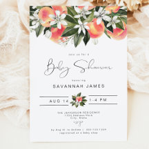 SAVANNAH Cute Little Peach Baby Shower