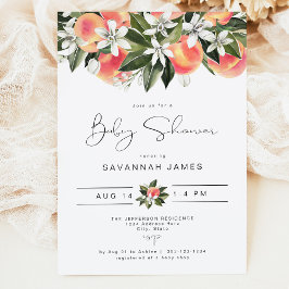 Invitación SAVANNAH Cute Little Peach Baby Shower