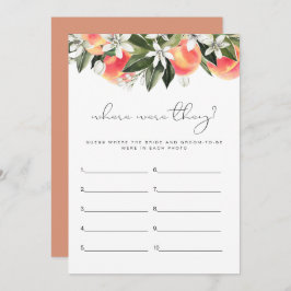 Invitación SAVANNAH Peach Dónde Estaban Los Juegos De Ducha D