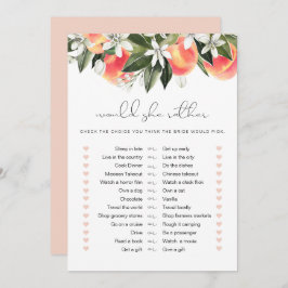 Invitación SAVANNAH Peach Preferiría Un Novio