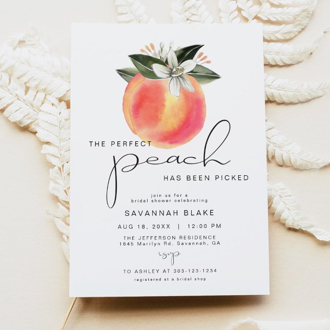 Invitación SAVANNAH Perfect Peach Picking Bridal Shower (Subido por el creador)