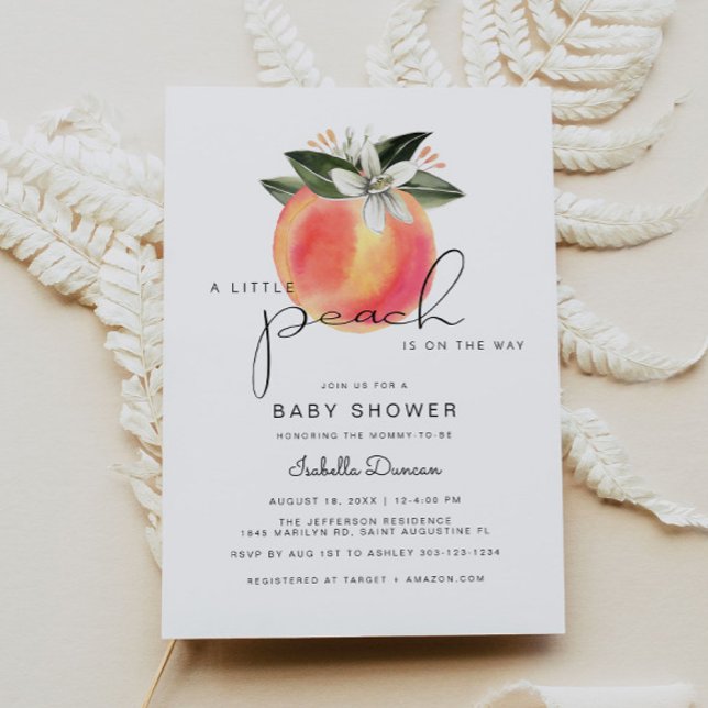 Invitación Savannah - Un poco de melocotón Baby Shower Peache (Subido por el creador)