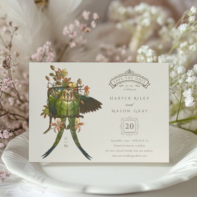 Invitación 'Save the Date' con encanto antiguo de  (Subido por el creador)