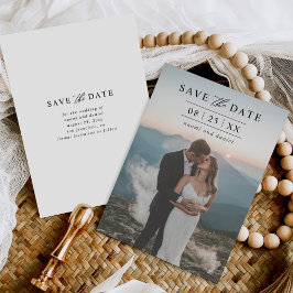 Invitación Save The Date de Boda con Foto Minimalista Moderna
