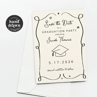 Invitación Save the Date Graduation Card