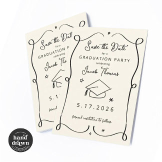 Invitación Save the Date Graduation Insert Card