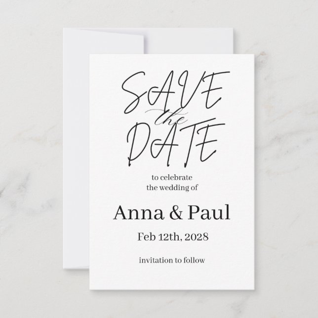 Invitación SAVE THE DATE Invitation (Anverso)