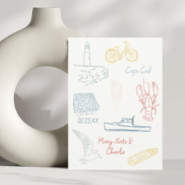 Invitación Save the Date New England Boda de verano