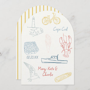 Invitación Save the Date New England Boda de verano