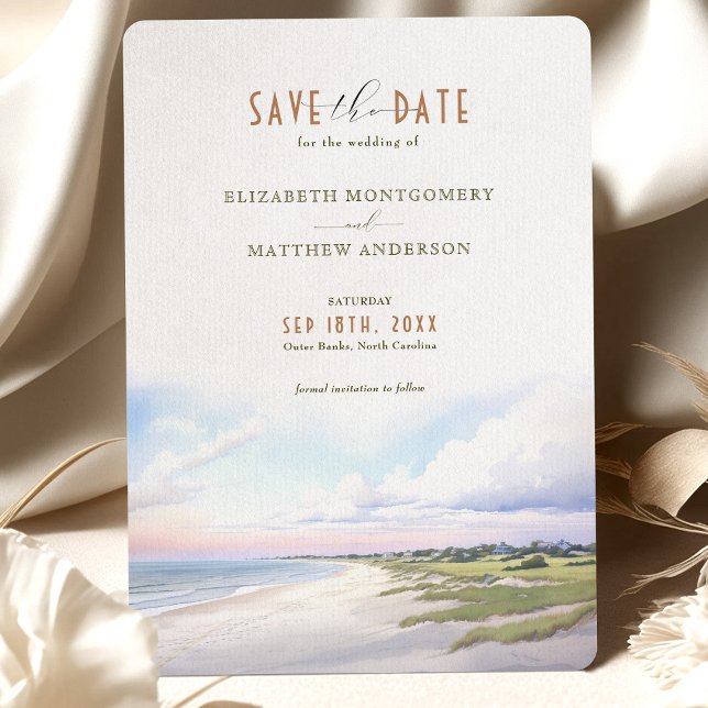 Invitación Save the Date Outer Banks, North Carolina Estados  (Subido por el creador)