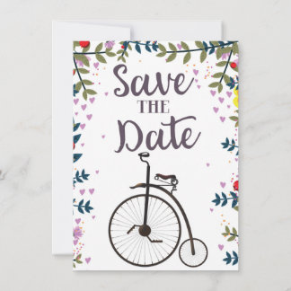 Invitación Save the Date Penny Farthing