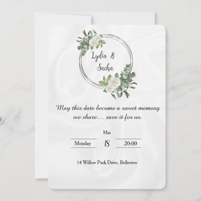Invitación Save the Date – Sweet Memory Invitation (Anverso)