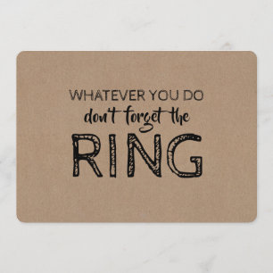Invitación Save the Ring - Divertida Propuesta De Un Presenta
