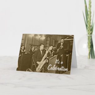 Invitación Saxofón de Big Band Vintage