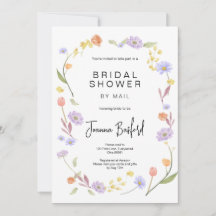 Scabiosa Wildflower Bridal Shower por correo