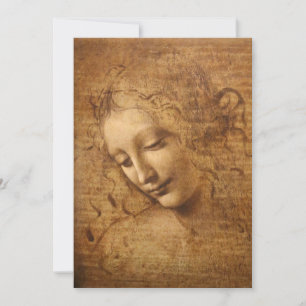 Invitación Scapigliata, Cabeza de una Mujer de Leonardo da Vi