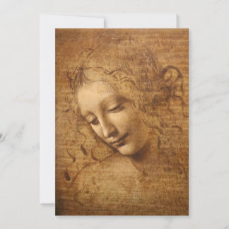 Invitación Scapigliata, Cabeza de una Mujer de Leonardo da Vi