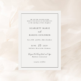 Invitación Scarlett Border Elegant Wedding