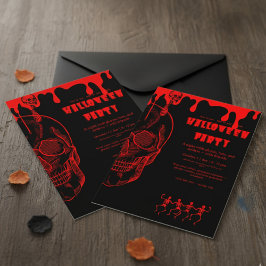 Invitación Scary Skeleton Halloween 2025