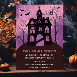 Invitación Scary Spooky Haunted House Halloween Fun Fiesta