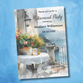 Invitación Scenic Watercolor Travel Theme Retirement Party