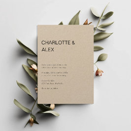 Invitación Schlicht elegante einladung