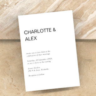 Invitación Schlicht elegante einladung