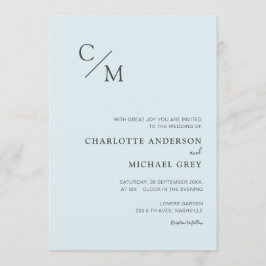 Invitación Schlicht elegante Monogramm einladung