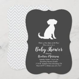 Invitación Schnoodle Dog Baby Shower Neutral